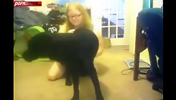College Babe Girl has Sex Dog