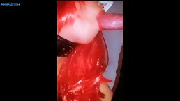 woman orgams Sucking Red Dick Dog