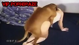 sexy young blonde really happy when fucking dog