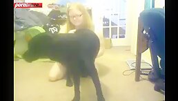 Green Dress Girl Fucked By Dog