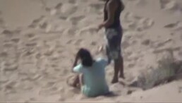 Horny Arab couple fucking at the beach